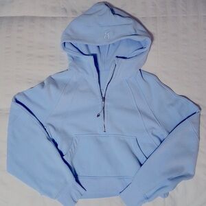 Lululemon Scuba Half-Zip Cotton Hoodie Women's Light Blue